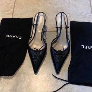 Chanel sling back heels